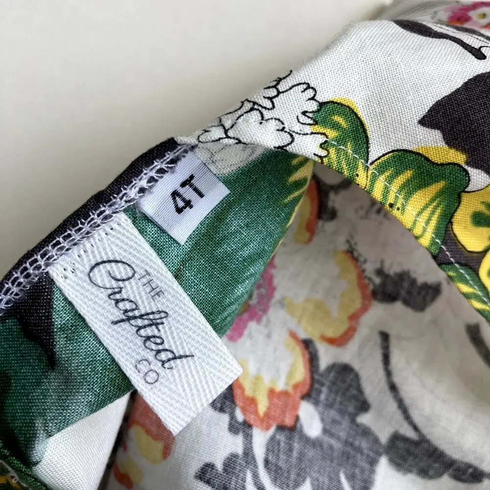 The Crafted Co Statement Collar Floral Sleeveless Top - 4T